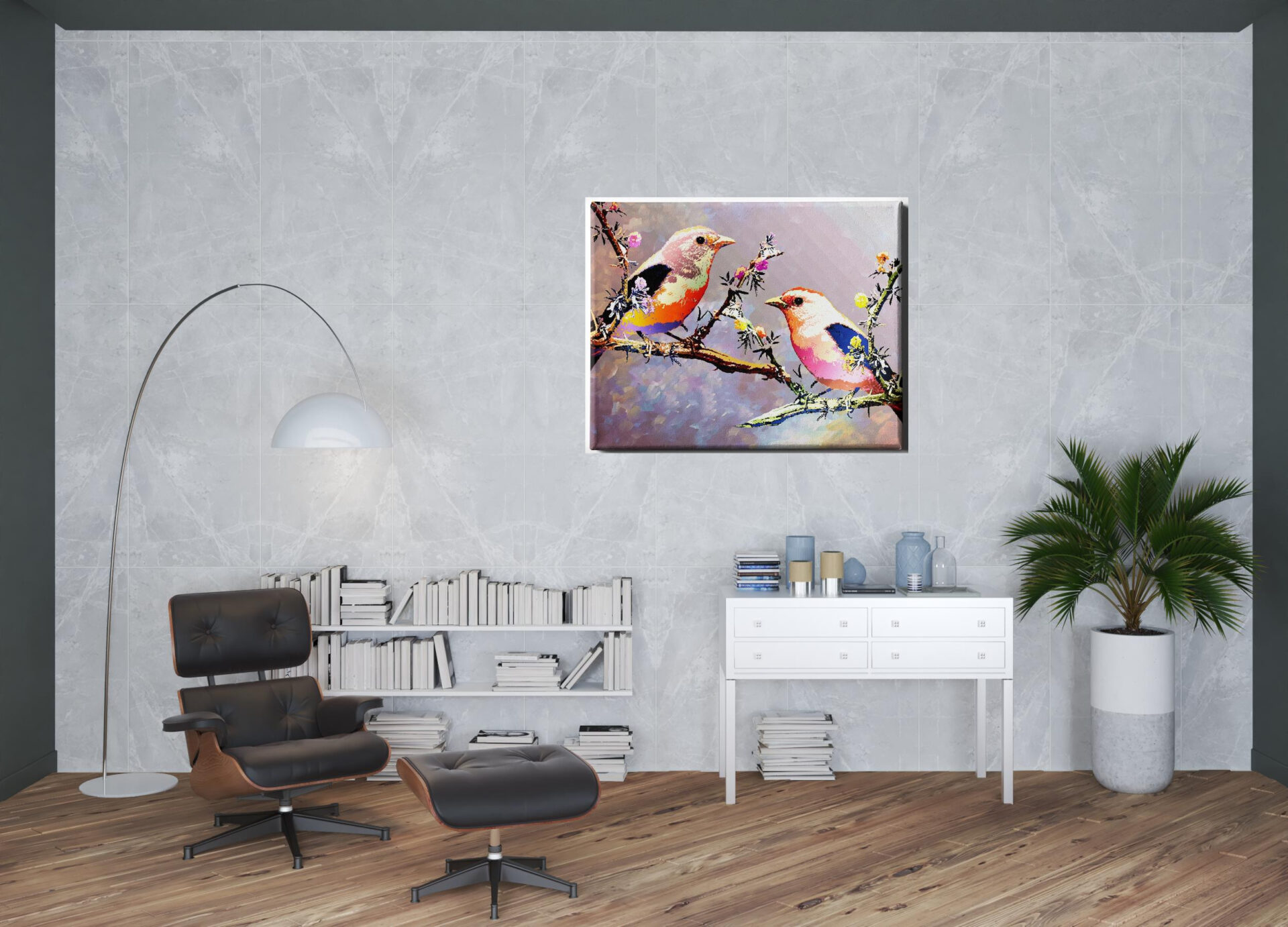 40" x 60" Bird Canvas Wall Art for Stylish Decor 2 40" x 60" Bird Canvas Wall Art for Stylish Decor - Image 2