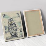 18 Inch Contemporary Vertical Wrapped Canvas Wall Art