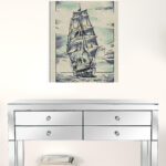 18 Inch Contemporary Vertical Wrapped Canvas Wall Art