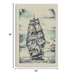 18 Inch Contemporary Vertical Wrapped Canvas Wall Art