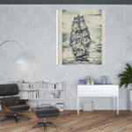 40-Inch x 60-Inch Contemporary Vertical Wrapped Canvas Wall Art