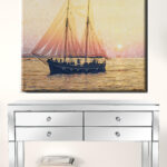 30-Inch Multicolor Contemporary Wrapped Canvas Wall Art
