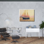 40-Inch x 60-Inch Multicolor Contemporary Wrapped Canvas Wall Art