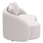 Beige Outdoor Sofa with Aluminum Frame and Weather Resistant Cushions