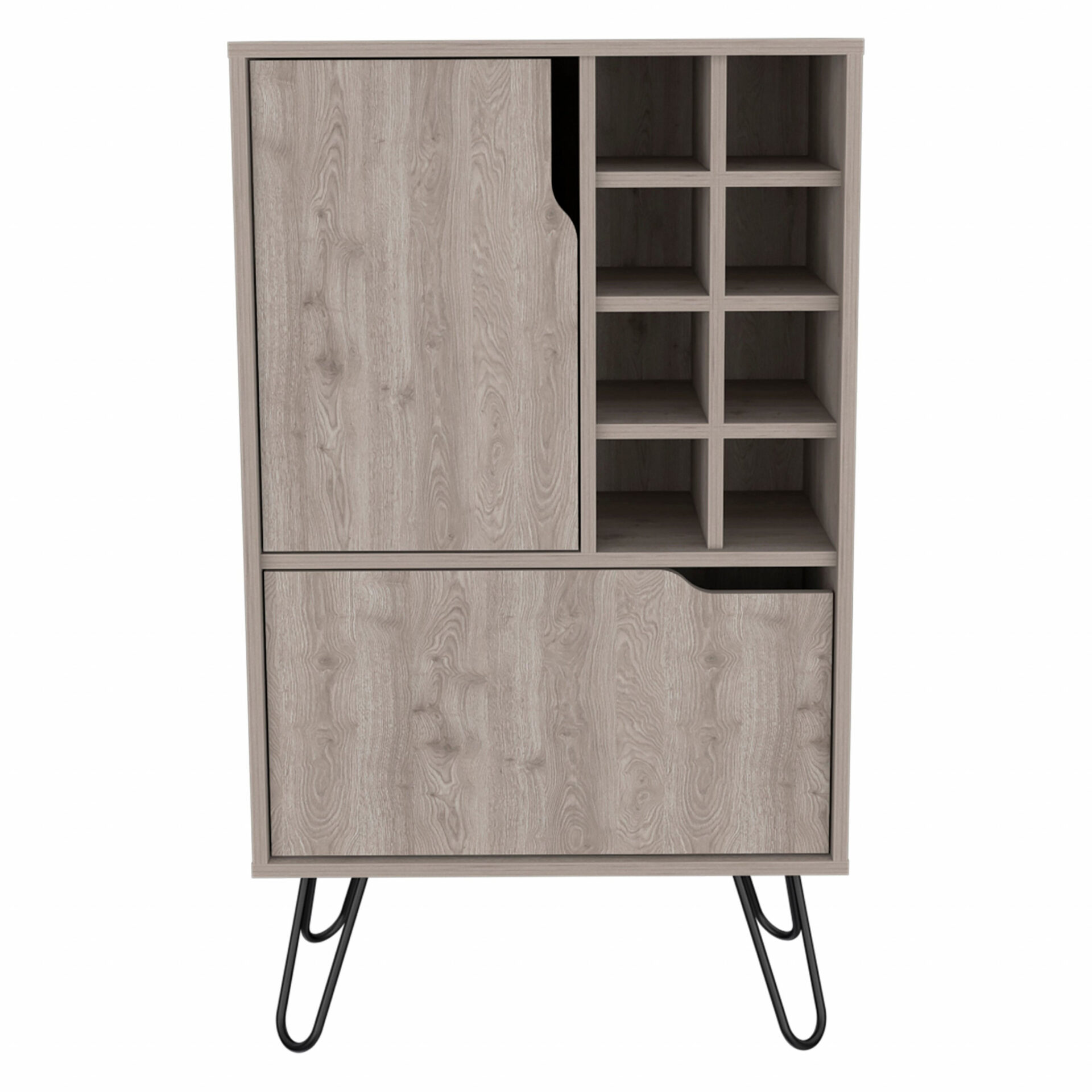 Light Gray Contemporary Bar Cabinet with Two Door Panels 1 Light Gray Contemporary Bar Cabinet with Two Door Panels
