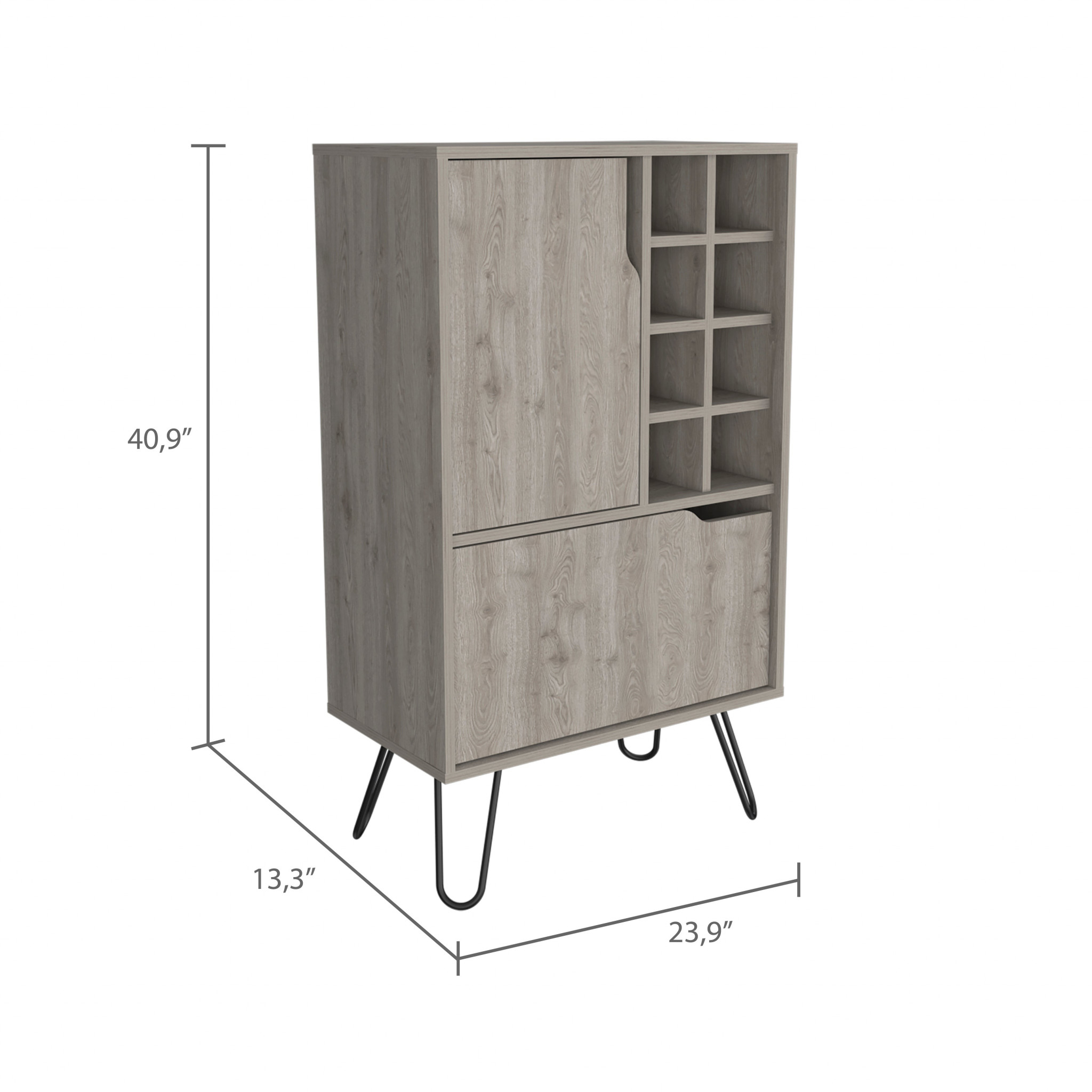 Light Gray Contemporary Bar Cabinet with Two Door Panels 14 Light Gray Contemporary Bar Cabinet with Two Door Panels