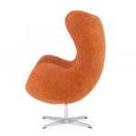 Stylish Mid Century Dark Orange Swivel Accent Chair