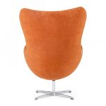 Stylish Mid Century Dark Orange Swivel Accent Chair
