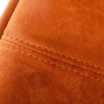 Stylish Mid Century Dark Orange Swivel Accent Chair