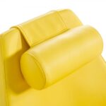 Modern Yellow Faux Leather and Steel Swivel Chair 15 Modern Yellow Faux Leather and Steel Swivel Chair