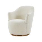 Sherpa Upholstered Gold Metal Swivel Chair, Stylish and Modern 8 Sherpa Upholstered Gold Metal Swivel Chair, Stylish and Modern