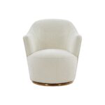Sherpa Upholstered Gold Metal Swivel Chair, Stylish and Modern 7 Sherpa Upholstered Gold Metal Swivel Chair, Stylish and Modern