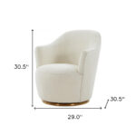 Sherpa Upholstered Gold Metal Swivel Chair, Stylish and Modern 12 Sherpa Upholstered Gold Metal Swivel Chair, Stylish and Modern