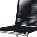 30 Inch Black and Silver Stainless Steel Bar Stool