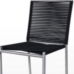 30 Inch Black and Silver Stainless Steel Bar Stool
