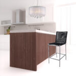 30 Inch Black and Silver Stainless Steel Bar Stool