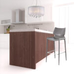 30 Inch Gray Faux Leather Low Back Bar Stools (Set of 2)