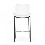 30-Inch Black and White Faux Leather Bar Stools (Set of 2)