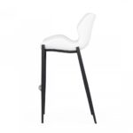 30-Inch Black and White Faux Leather Bar Stools (Set of 2)