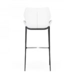 30-Inch Black and White Faux Leather Bar Stools (Set of 2)