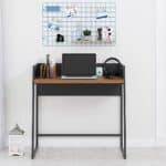 Modern Brown and Black Compact Computer and Writing Desk 9 Modern Brown and Black Compact Computer and Writing Desk