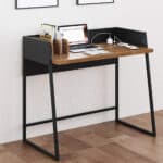 Modern Brown and Black Desk with USB Ports and Storage 7 Modern Brown and Black Desk with USB Ports and Storage