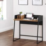 Modern Brown and Black Desk with USB Ports and Storage 9 Modern Brown and Black Desk with USB Ports and Storage