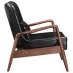 Mid-Century Modern Black Lounge Chair and Ottoman Set (2 Piece) 14 Mid-Century Modern Black Lounge Chair and Ottoman Set (2 Piece)