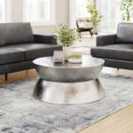 Round Contemporary Coffee Table with Scratch-Resistant Rubber Feet 8 Round Contemporary Coffee Table with Scratch-Resistant Rubber Feet