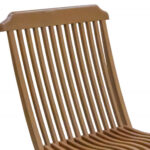24" Brown Teak Indoor Outdoor Folding Deck Chair