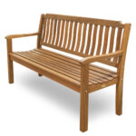 60" Teak Solid Wood Outdoor Bench, Durable and Water-Resistant