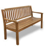 60" Teak Solid Wood Outdoor Bench, Durable and Water-Resistant
