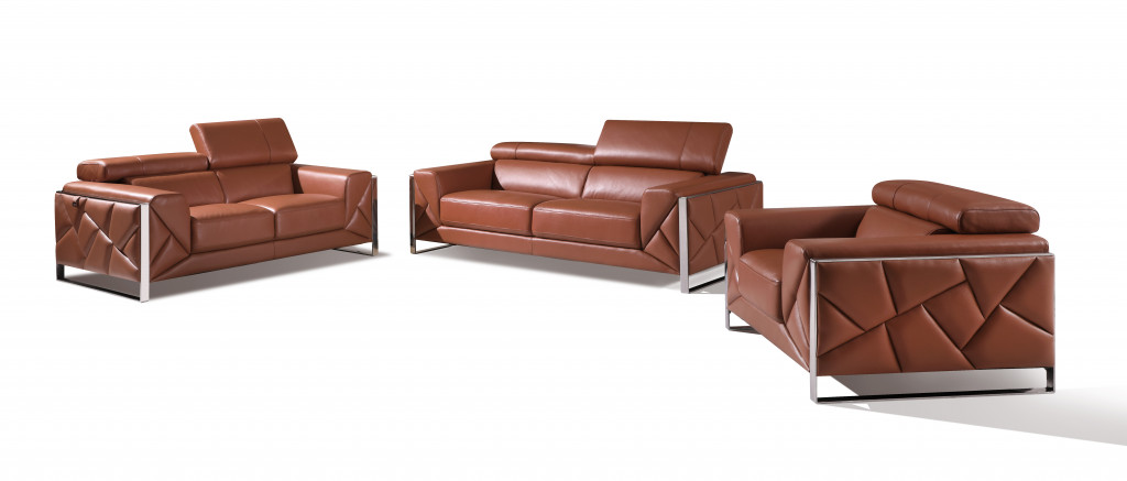 Three Piece Italian Leather Sofa, Loveseat, Accent Chair Set 1 Three Piece Italian Leather Sofa, Loveseat, Accent Chair Set