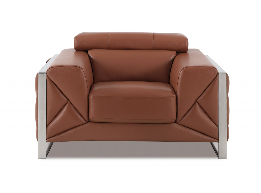 Three Piece Italian Leather Sofa, Loveseat, Accent Chair Set 3 Three Piece Italian Leather Sofa, Loveseat, Accent Chair Set - Image 3