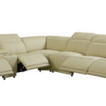 138" Beige Italian Leather Power Reclining U Shaped Sectional (7-Piece) 15 138" Beige Italian Leather Power Reclining U Shaped Sectional (7-Piece)