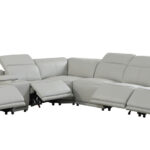 138 Inch Light Gray Italian Leather Power Reclining Corner Sectional 14 138 Inch Light Gray Italian Leather Power Reclining Corner Sectional