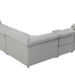 138 Inch Light Gray Italian Leather Power Reclining Corner Sectional 15 138 Inch Light Gray Italian Leather Power Reclining Corner Sectional