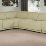 123" Beige Italian Leather U Shaped Power Reclining Sectional 11 123" Beige Italian Leather U Shaped Power Reclining Sectional