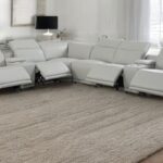Light Gray Italian Leather Power Reclining U-Shaped Sectional with Console 11 Light Gray Italian Leather Power Reclining U-Shaped Sectional with Console