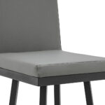 30-Inch Gray and Black Faux Leather Swivel Bar Stool