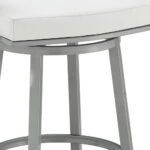 26-Inch White and Gray Swivel Faux Leather Bar Stool 17 26-Inch White and Gray Swivel Faux Leather Bar Stool