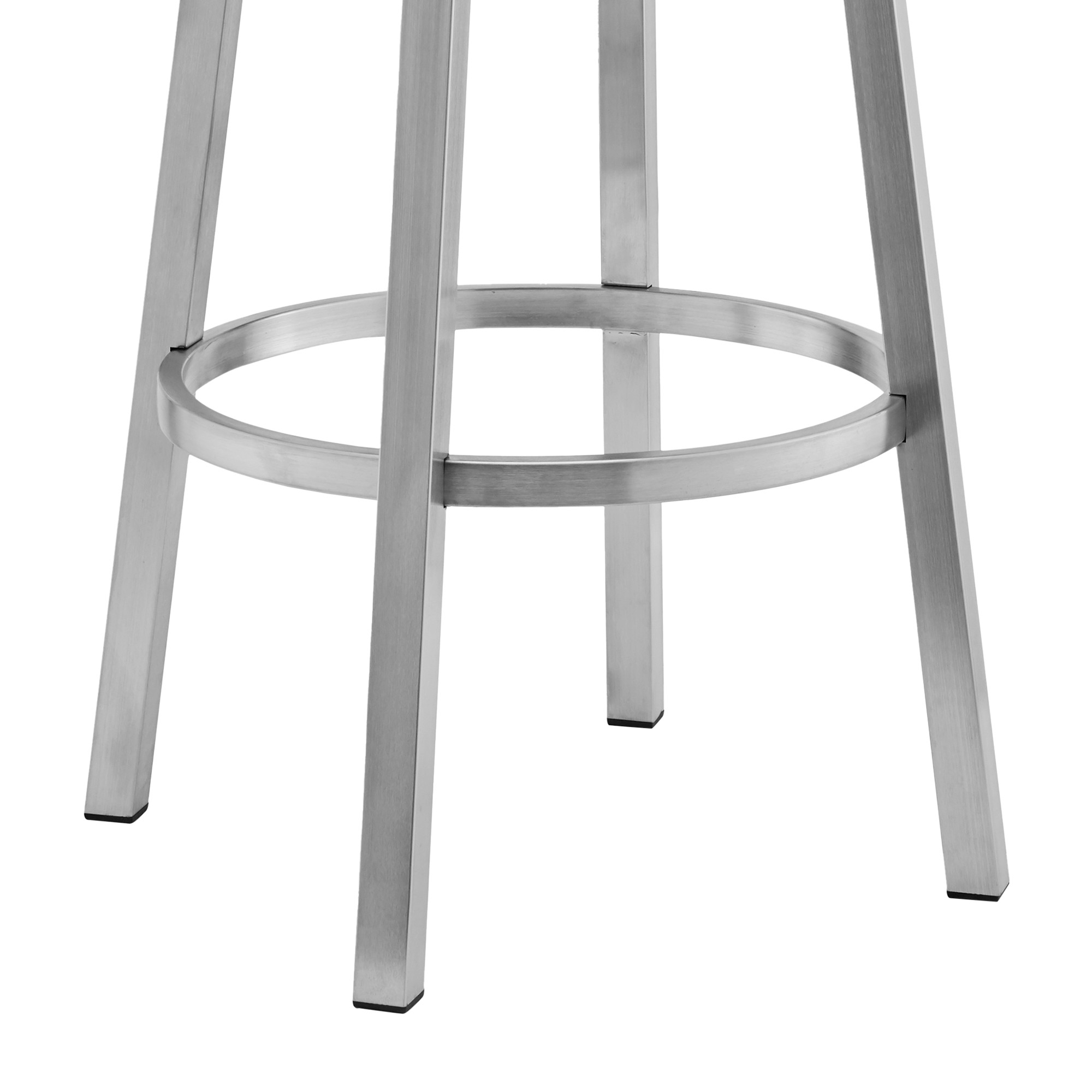 26 Inch Black Faux Leather Swivel Bar Stool With Arms 7 26 Inch Black Faux Leather Swivel Bar Stool With Arms - Image 7