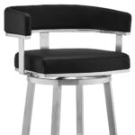 30 Inch Black and Silver Swivel Low Back Bar Stool 18 30 Inch Black and Silver Swivel Low Back Bar Stool