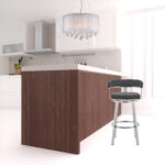 26" Gray Faux Leather Swivel Low Back Bar Stool with Footrest 10 26" Gray Faux Leather Swivel Low Back Bar Stool with Footrest