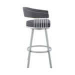 29 Inch Slate Gray Swivel Bar Stool with Low Back 13 29 Inch Slate Gray Swivel Bar Stool with Low Back