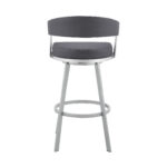 29 Inch Slate Gray Swivel Bar Stool with Low Back 15 29 Inch Slate Gray Swivel Bar Stool with Low Back