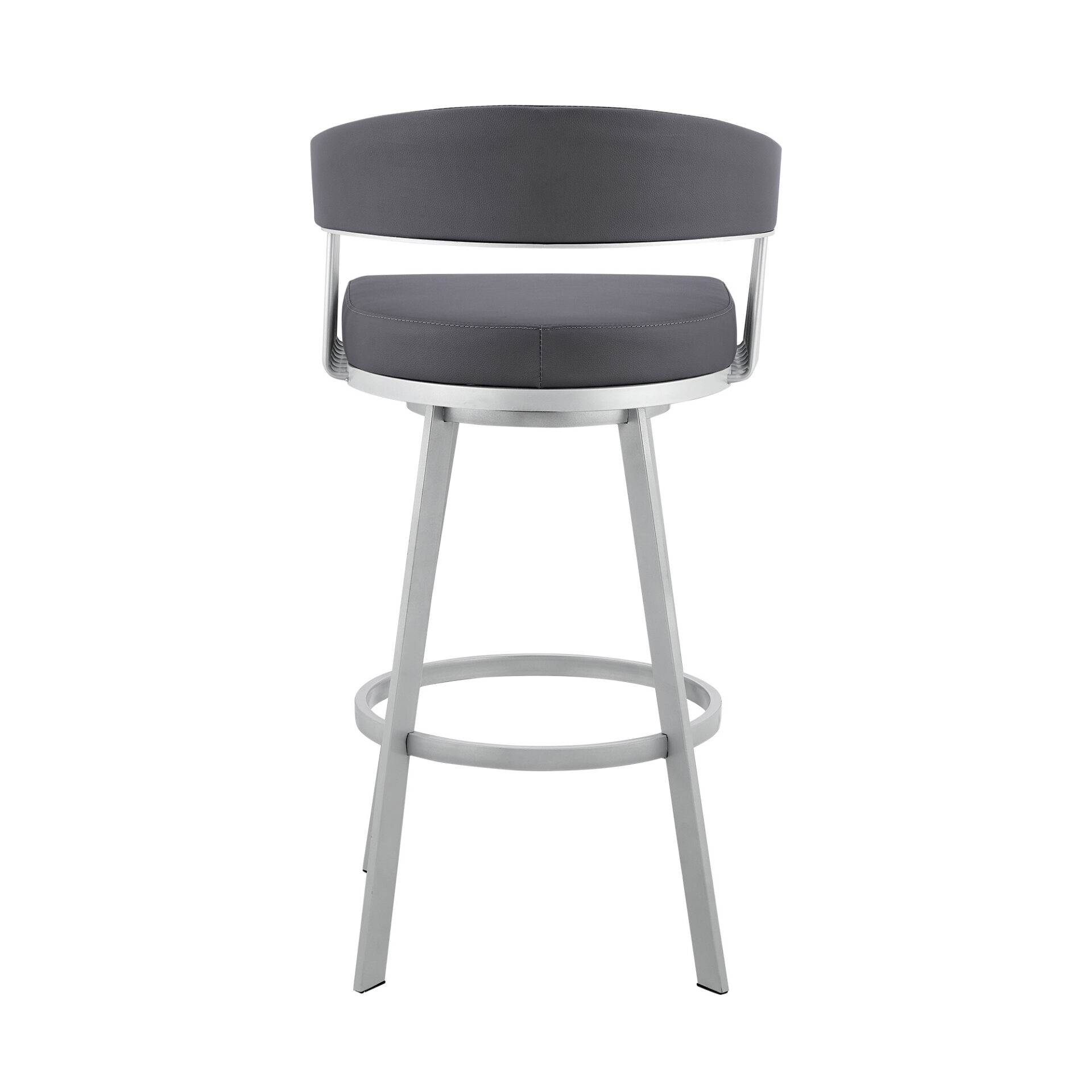 29 Inch Slate Gray Swivel Bar Stool with Low Back 6 29 Inch Slate Gray Swivel Bar Stool with Low Back - Image 6
