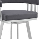 29 Inch Slate Gray Swivel Bar Stool with Low Back 17 29 Inch Slate Gray Swivel Bar Stool with Low Back
