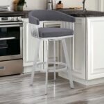 29 Inch Slate Gray Swivel Bar Stool with Low Back 11 29 Inch Slate Gray Swivel Bar Stool with Low Back