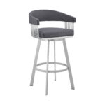 29 Inch Slate Gray Swivel Bar Stool with Low Back 10 29 Inch Slate Gray Swivel Bar Stool with Low Back